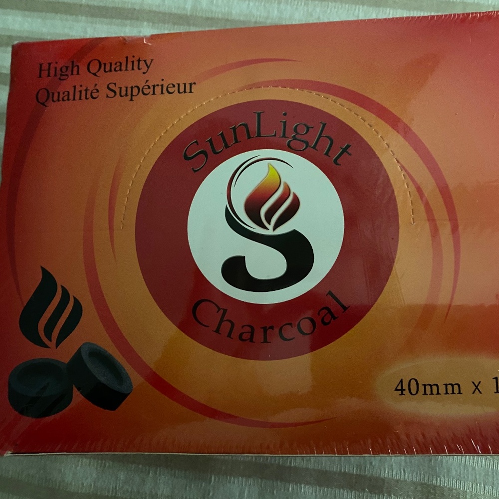 Sunlight Charcoal High Quality 40 m m x 100 tabs